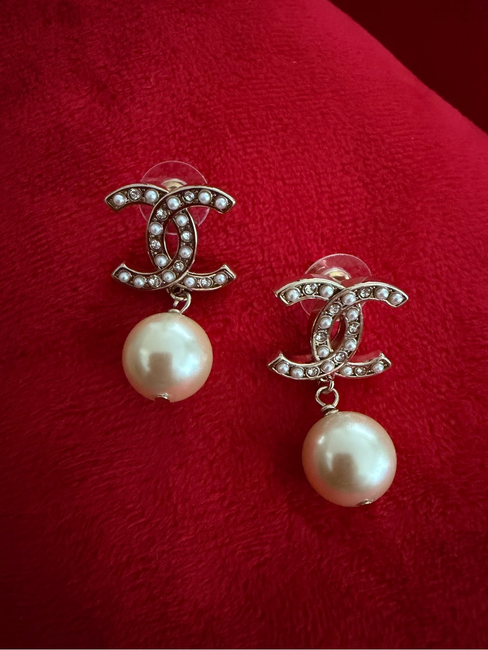 CC 18K Gold Fresh Water Pearl Earrings